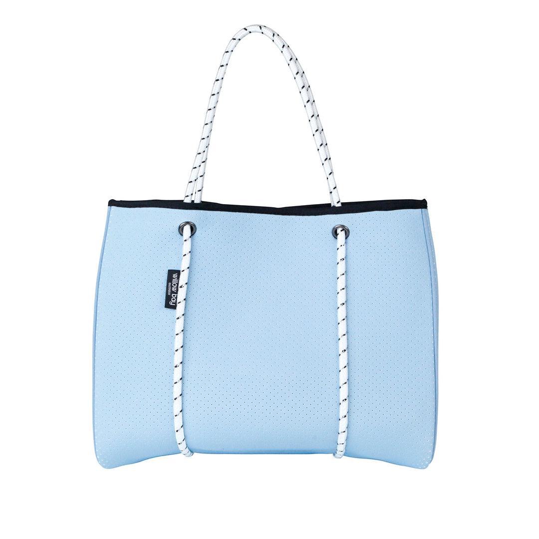 DAYDREAMER Neoprene Tote Bag with Closure - SKY BLUE-neoprene bag-shopping bag-handbag-travel bag-washable-vegan bag-Willow Bay Australia