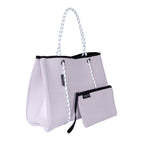 DAYDREAMER Neoprene Tote Bag with Closure - SOFT LILAC