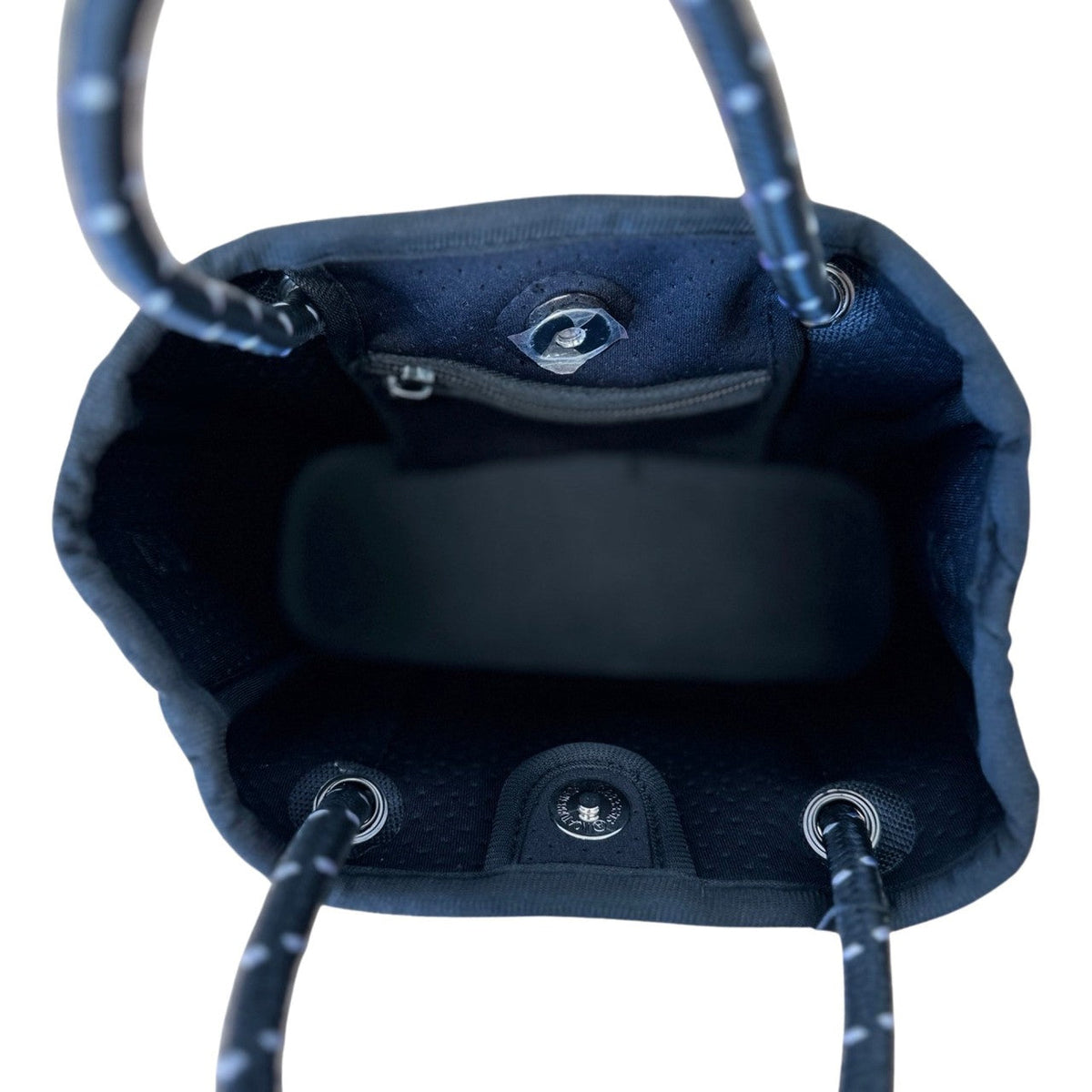 DAYDREAMER TINY Neoprene Tote Bag With Closure - LIGHT MARLE-neoprene bag-shopping bag-handbag-travel bag-washable-vegan bag-Willow Bay Australia