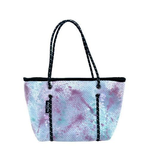 Willow Bay Wearable Art Boutique Mini Tote #RA1-neoprene bag-shopping bag-handbag-art-artist-wearable art-hand painted tote-vegan bag-Willow Bay Australia