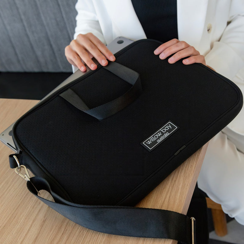 LAPTOP Bag Neoprene - BLACK-Laptop Bag-Willow Bay Australia