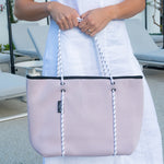 BOUTIQUE Neoprene Tote Bag With Zip - SOFT LILAC