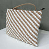 Woven Wanderer Clutch Bag - Beige/White-Neoprene-Willow Bay Australia