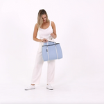 DAYDREAMER Neoprene Tote Bag with Closure - SKY BLUE